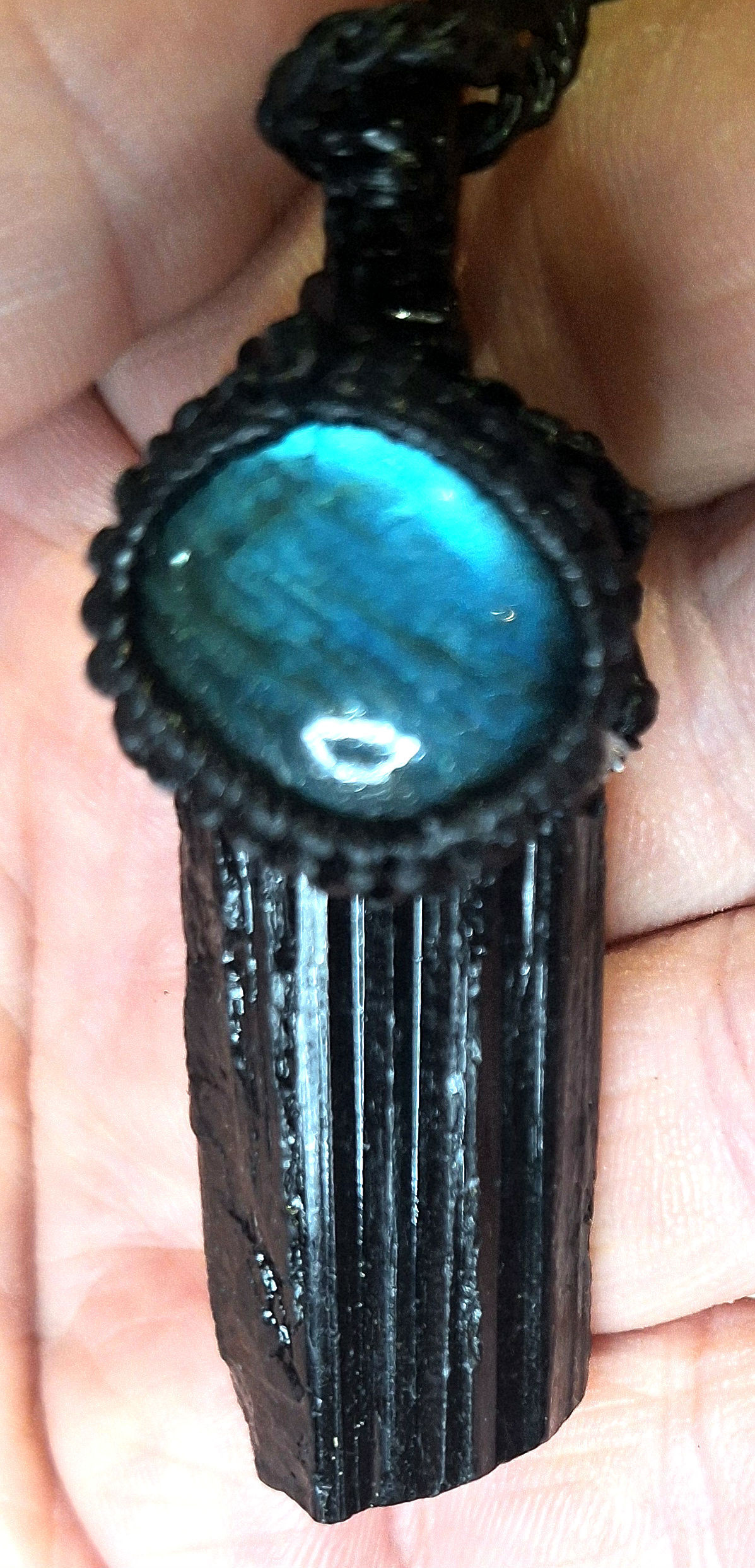 Tourmaline with Labradorite necklace 