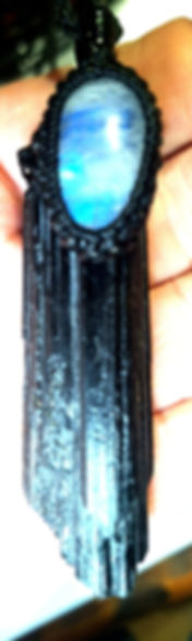 Tourmaline with Moonstone necklace 