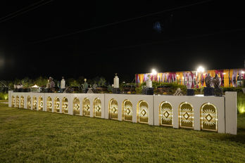 Caterer Setup in secondary lawn at Triveni Farms