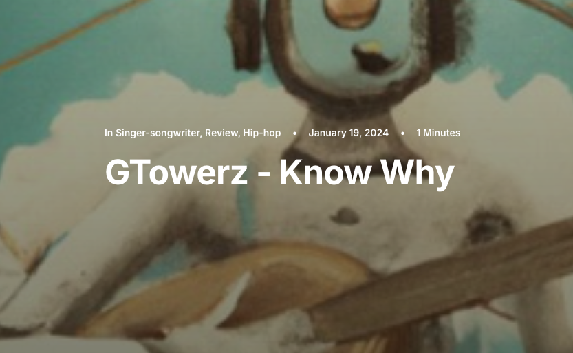 Good Music Radar Blog on GTowerz