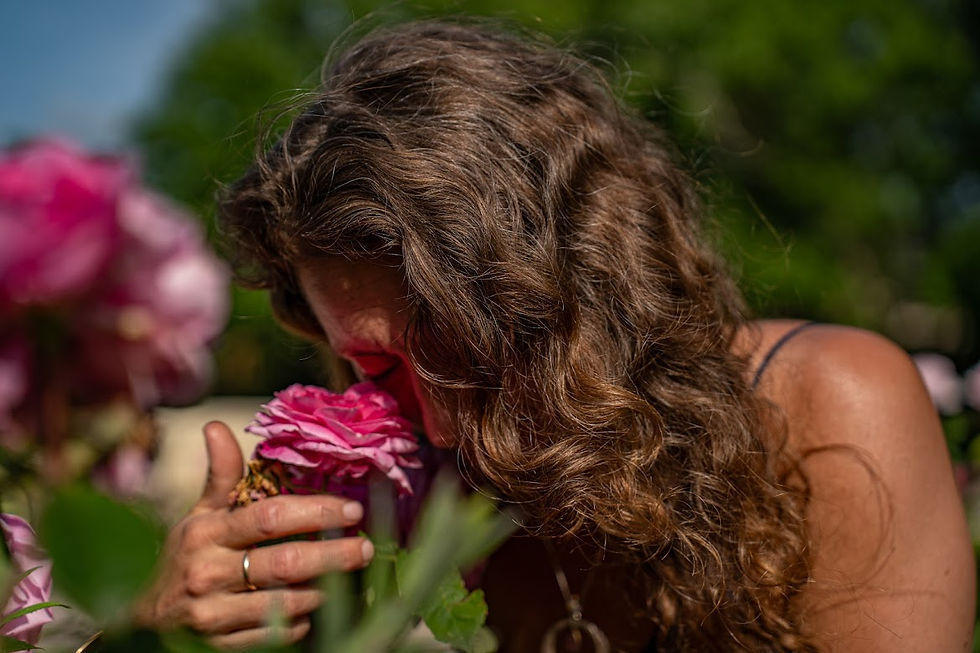 Chloe and a rose