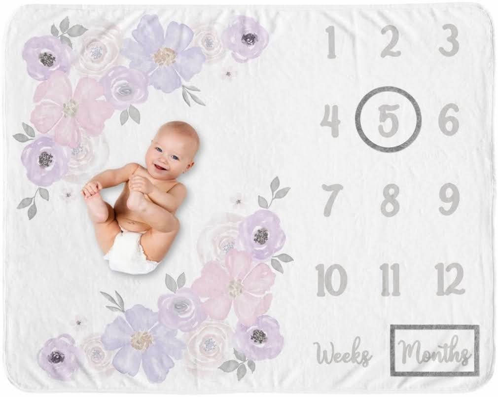 Lavender Floral Milestone