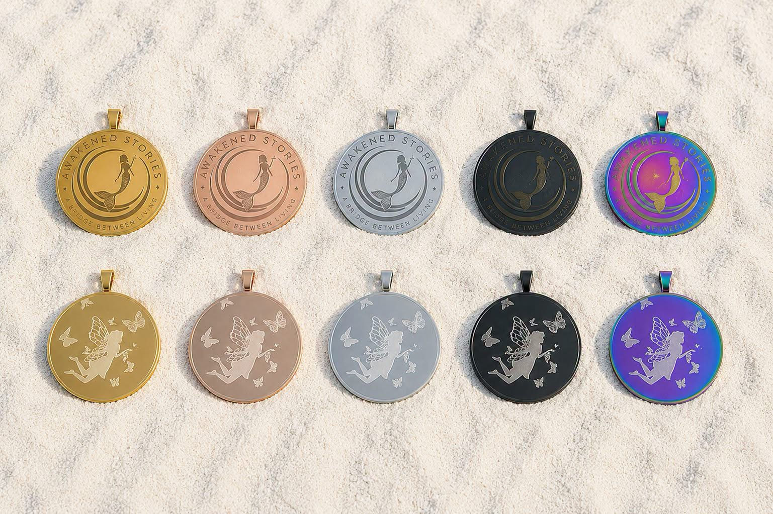 Mermaid/Fairy Reversable Healing Pendant