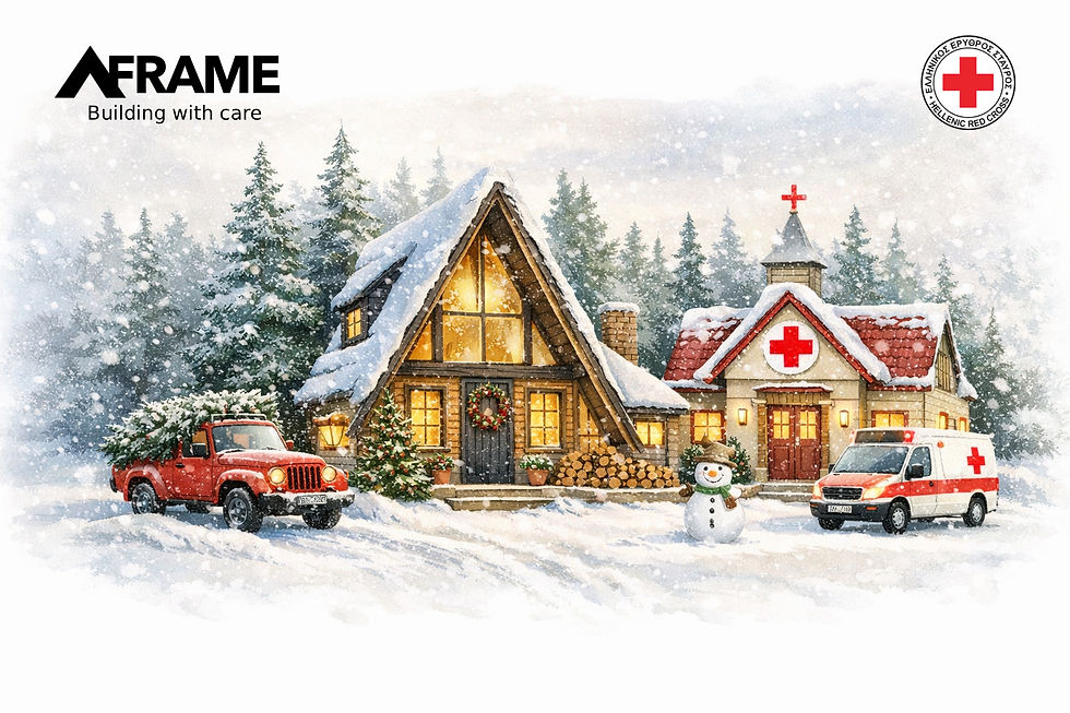 Χριστούγεννα με φροντίδα: Η AFRAME στηρίζει τον Ελληνικό Ερυθρό Σταυρό.