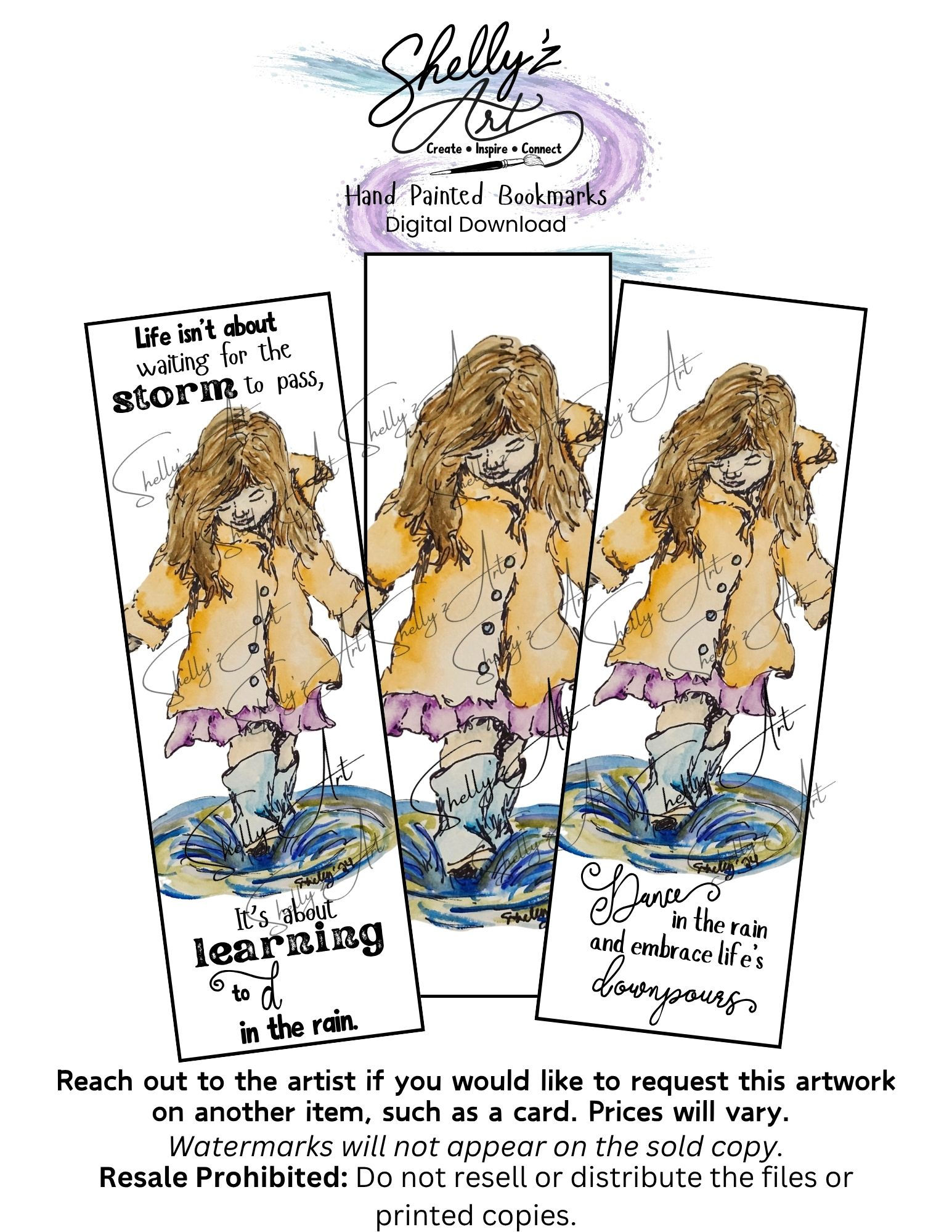 Dancing in the Rain Bookmarks