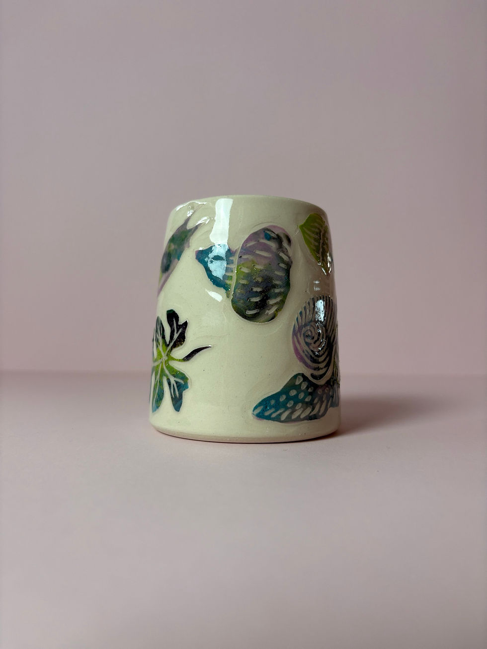 Thumbnail: Turquoise and Lilac Slug and Snail Beaker