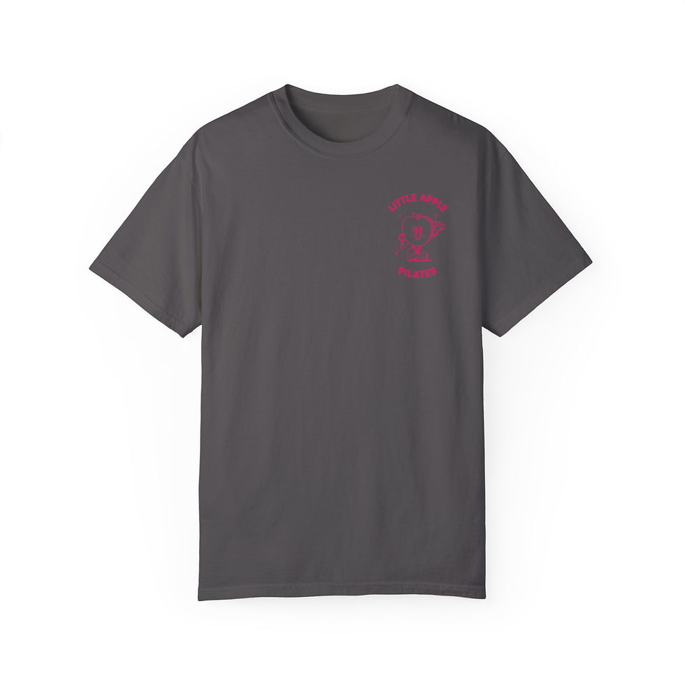Thumbnail: Hot Girls Do Pilates Front & Back Design T-Shirt- Pink, Comfort Colors