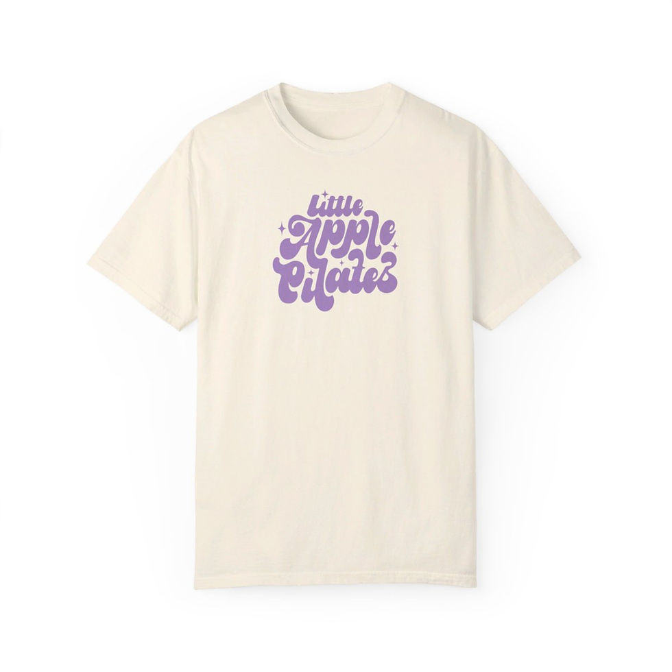 Thumbnail: Little Apple Pilates Logo T-shirt- Purple, Comfort Colors