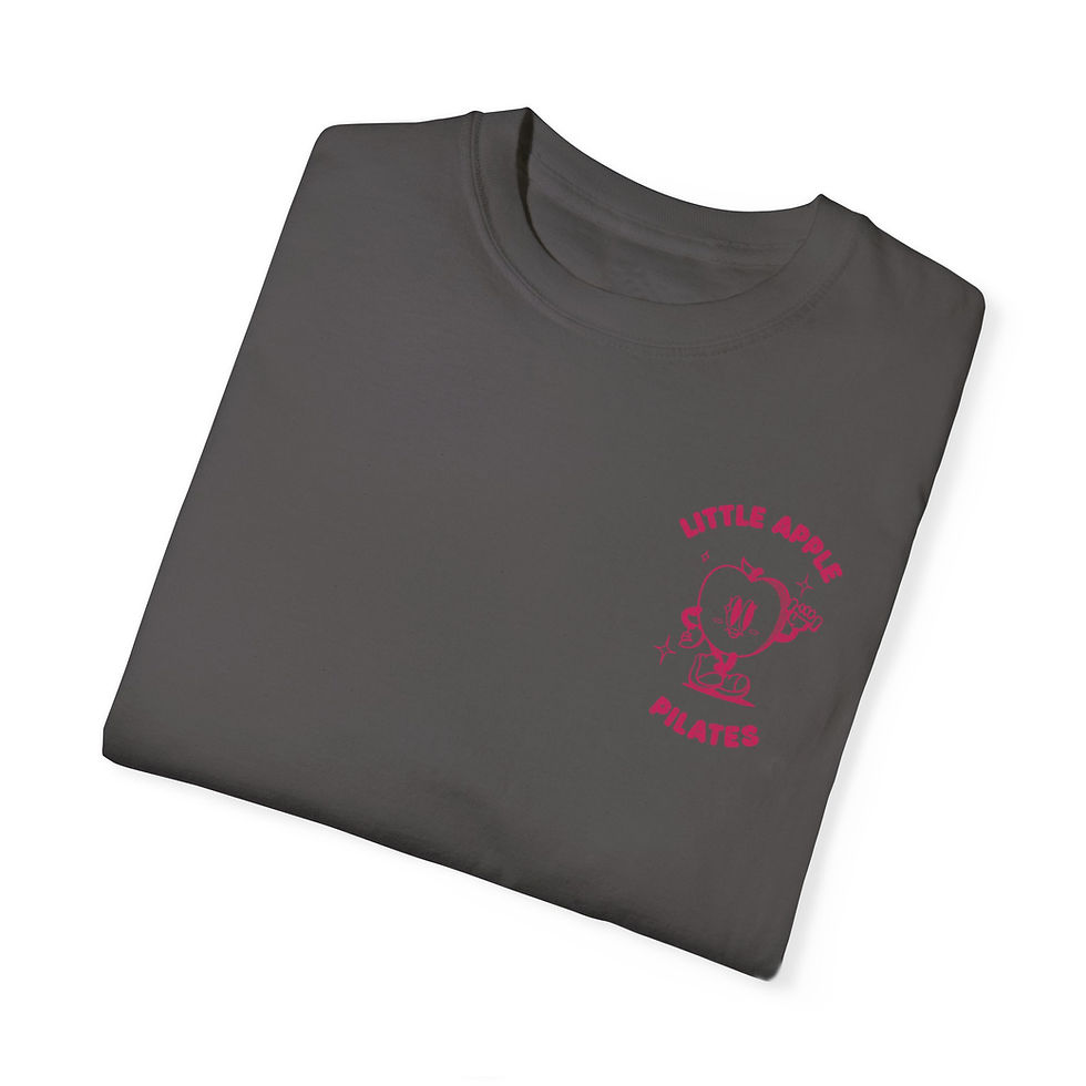 Thumbnail: Hot Girls Do Pilates Front & Back Design T-Shirt- Pink, Comfort Colors