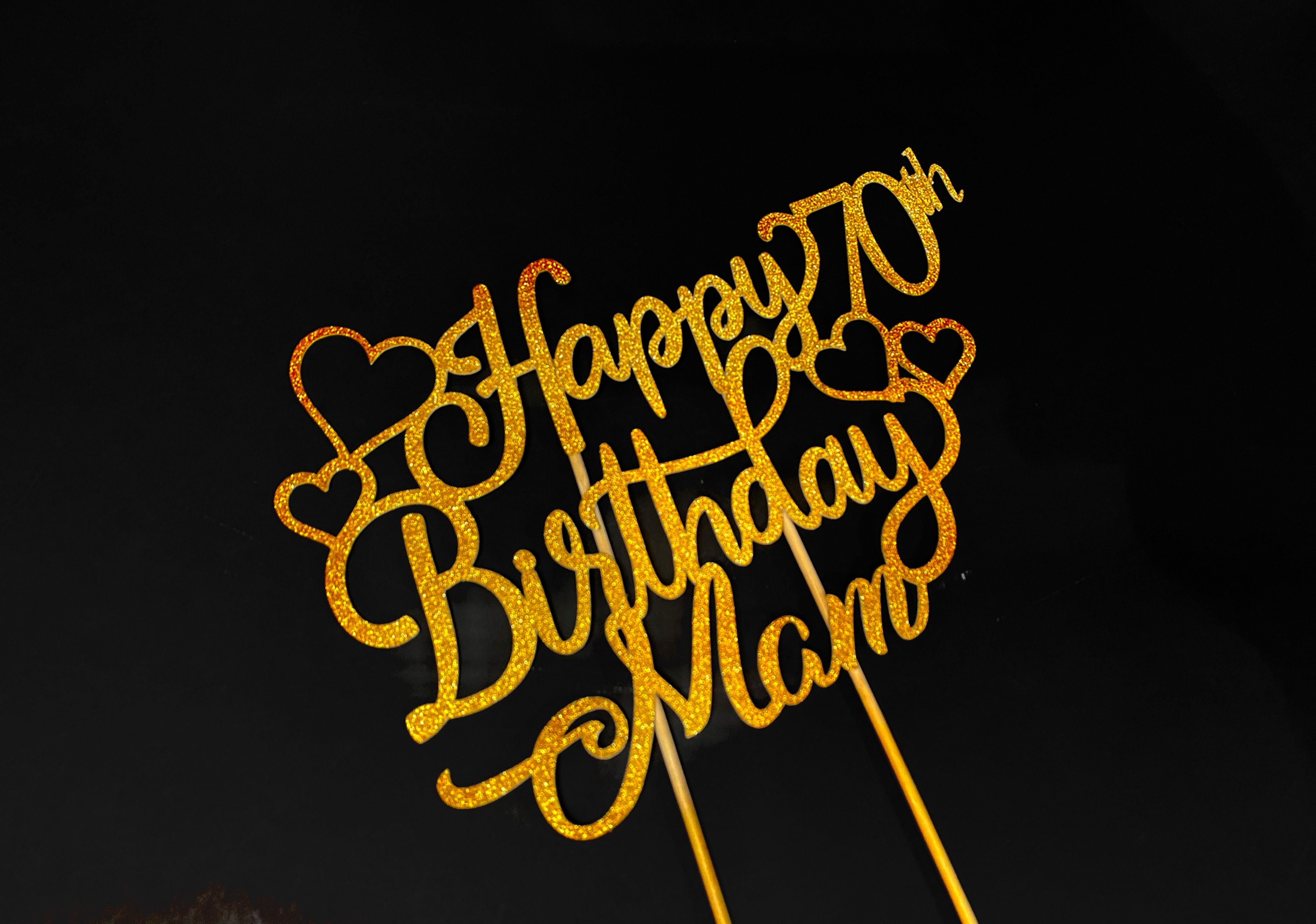 Custom personalised cake toppers - Card