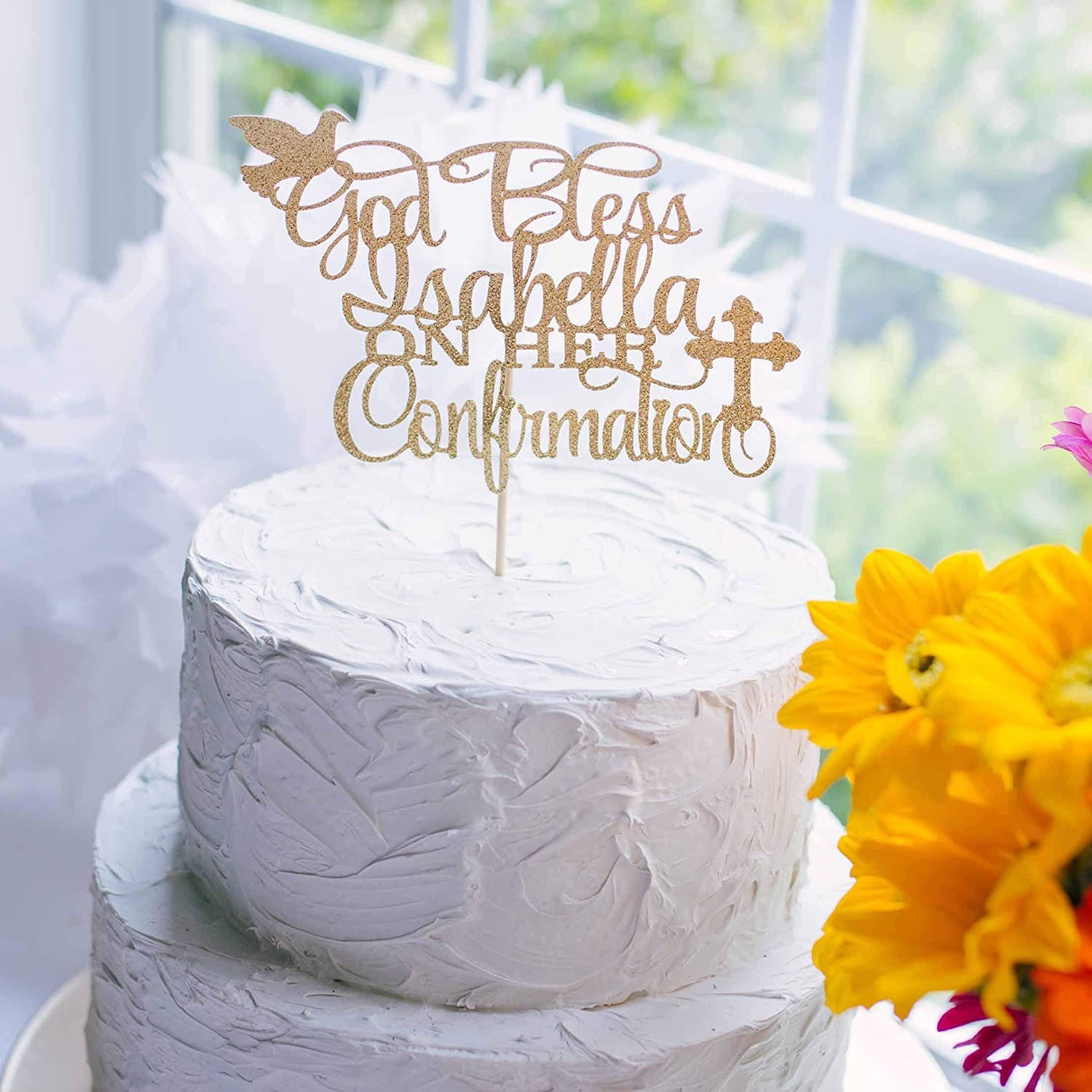 Confirmation cake topper 