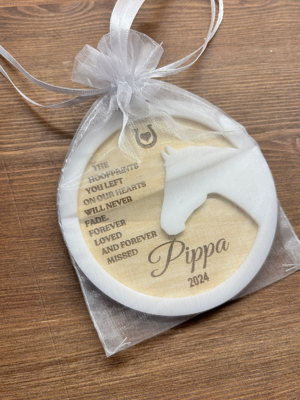 Thumbnail: Personalised Horse Memorial Christmas Ornament | Personalised Horse Christmas Ba