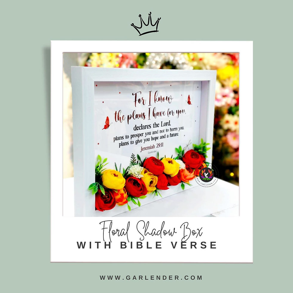 Thumbnail: Floral Box Frame with Bible Verse | Jeremiah 29:11 | Garlender