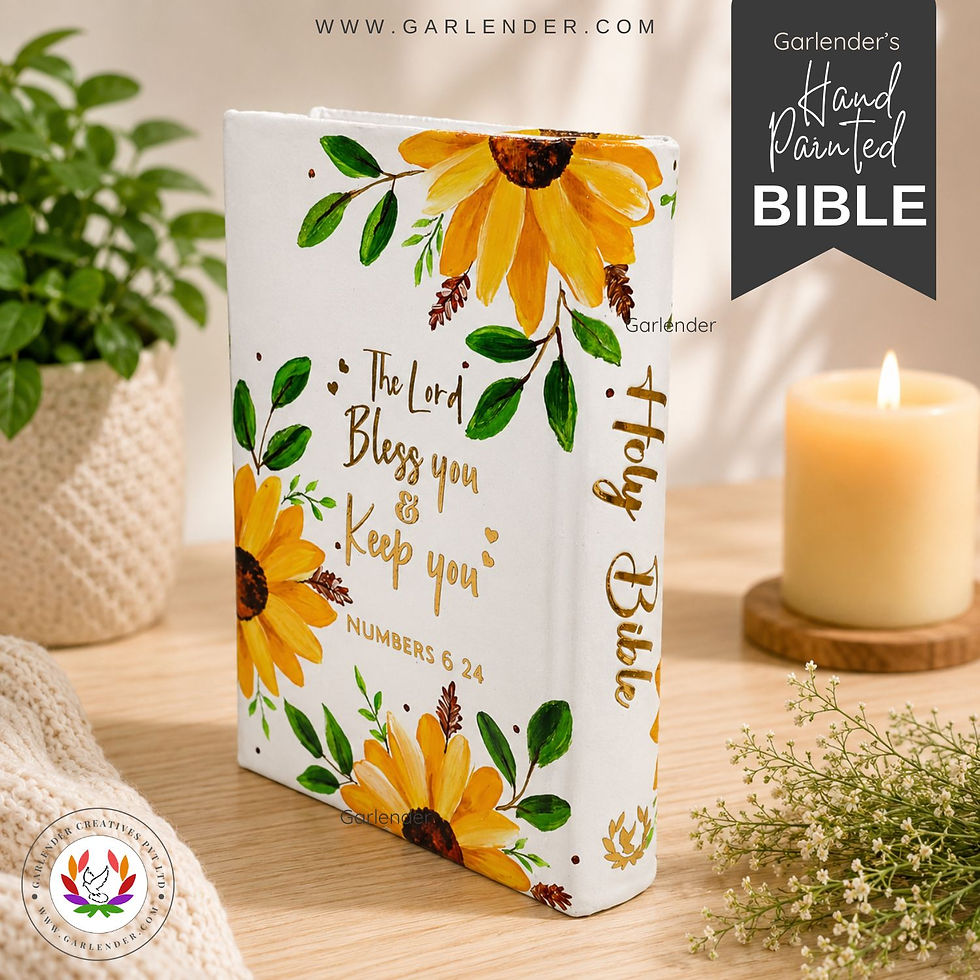 Thumbnail: Floral Hand Painted Bible | Garlender
