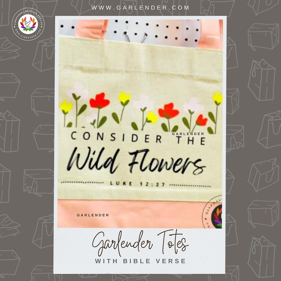 Thumbnail: Consider the Wild Flowers Tote Bag | Christian Gifts @Garlender