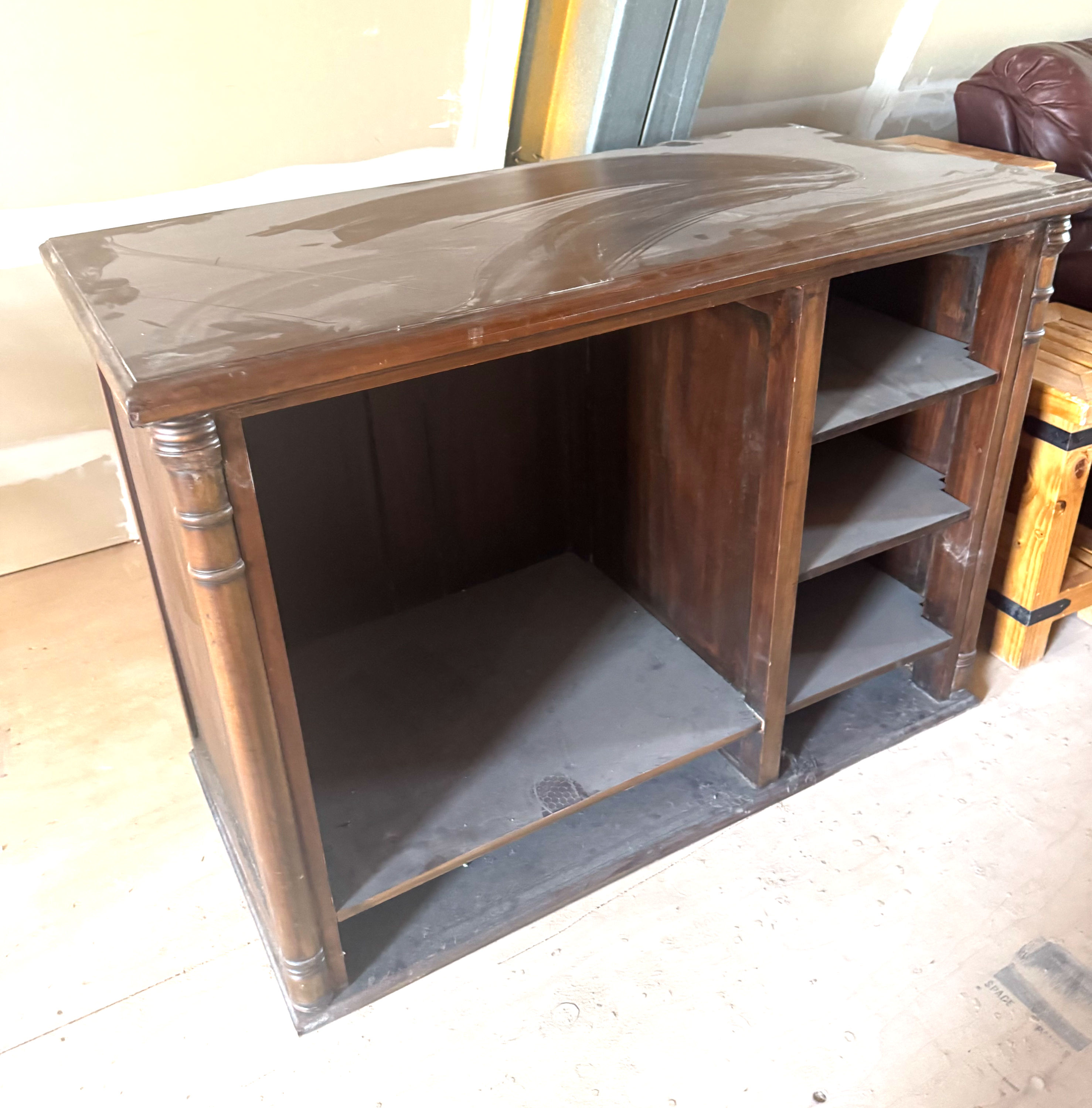 Vintage wood entertainment cabinet TV stand