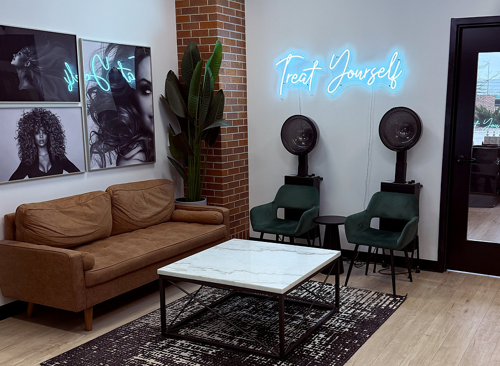 MODish hair salon waiting area