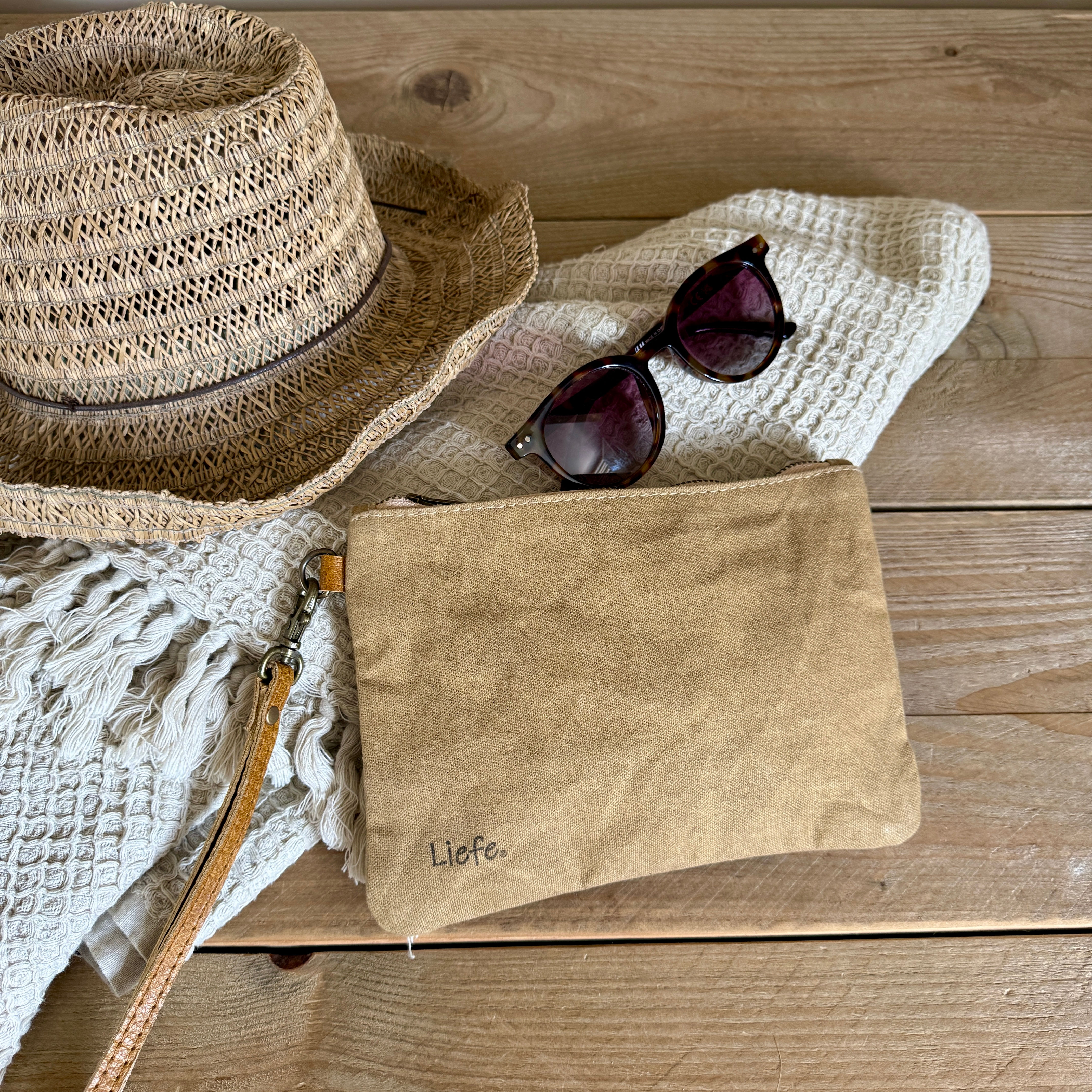 Clutch blanco (vintage brown canvas)