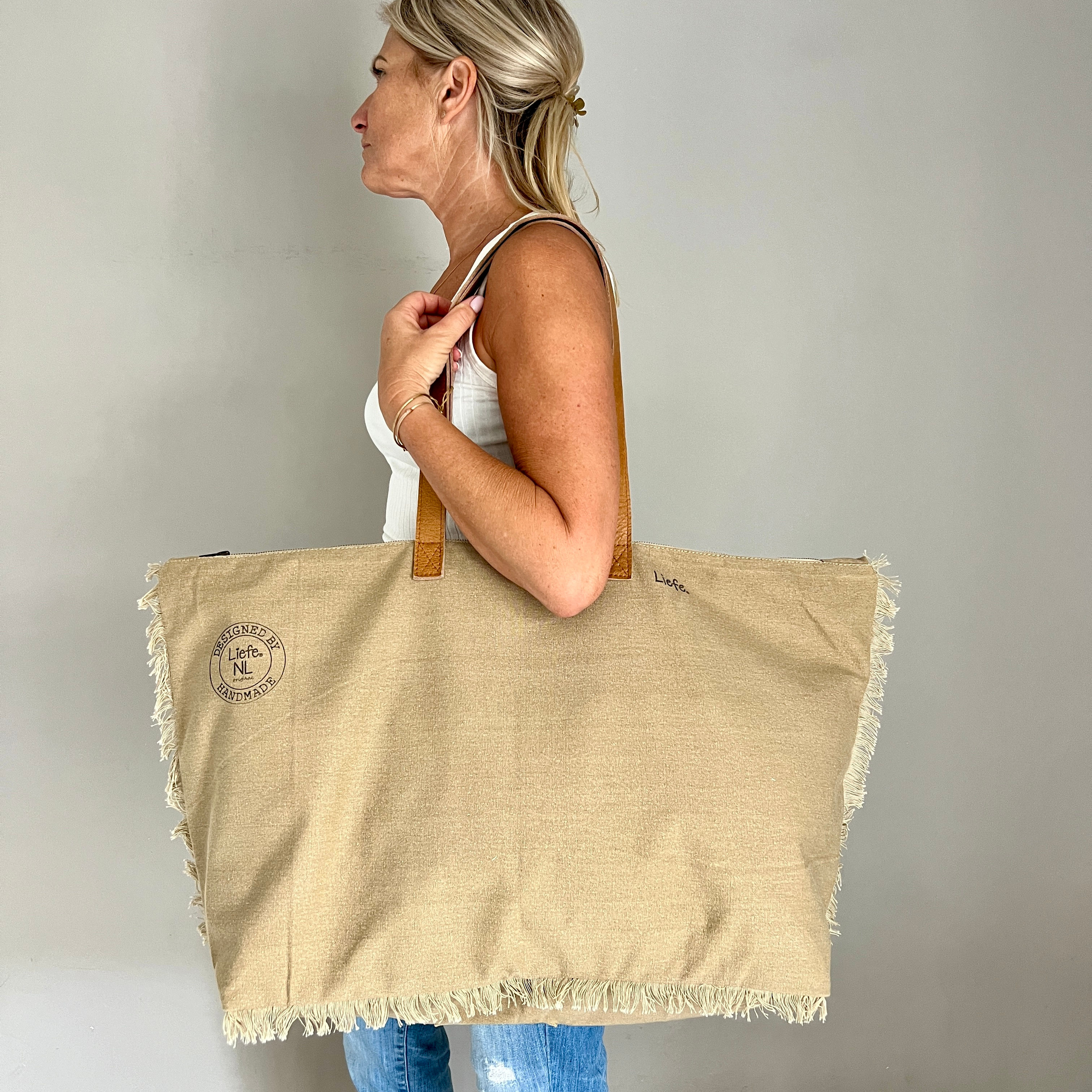BohoBag - Blanco (Recycled cotton khaki)