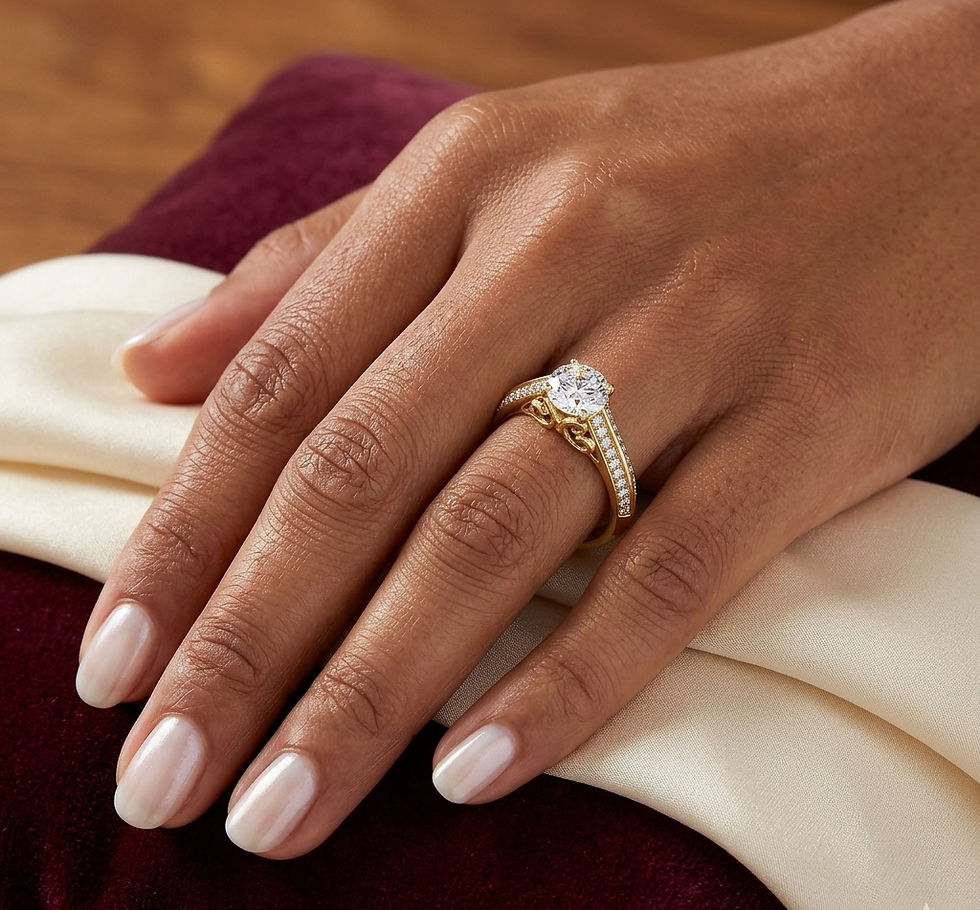 yellow gold ring engagement