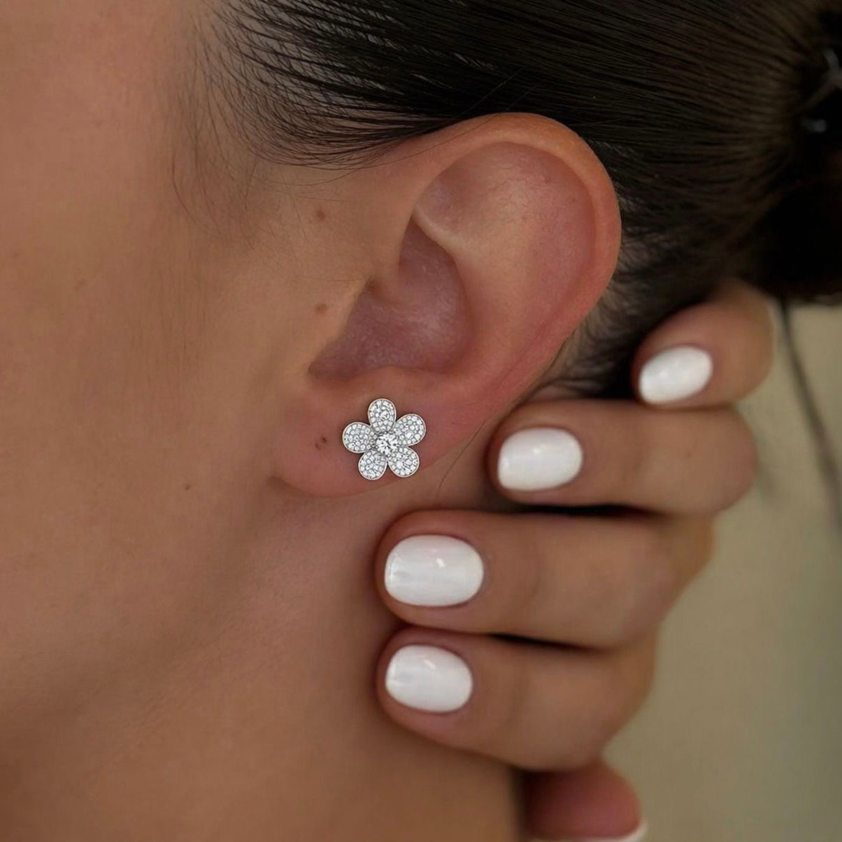 Eternal Blossom Diamond Stud Earrings