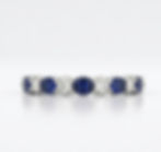 The "Devotion" Oval Sapphire and Round Diamond Eternity Ring