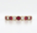 The "Devotion" Oval Ruby and Round Diamond Eternity Ring