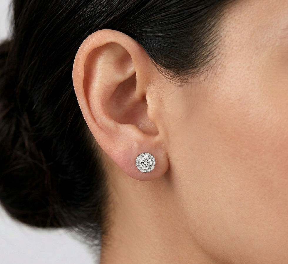 stud earrings white gold and diamonds