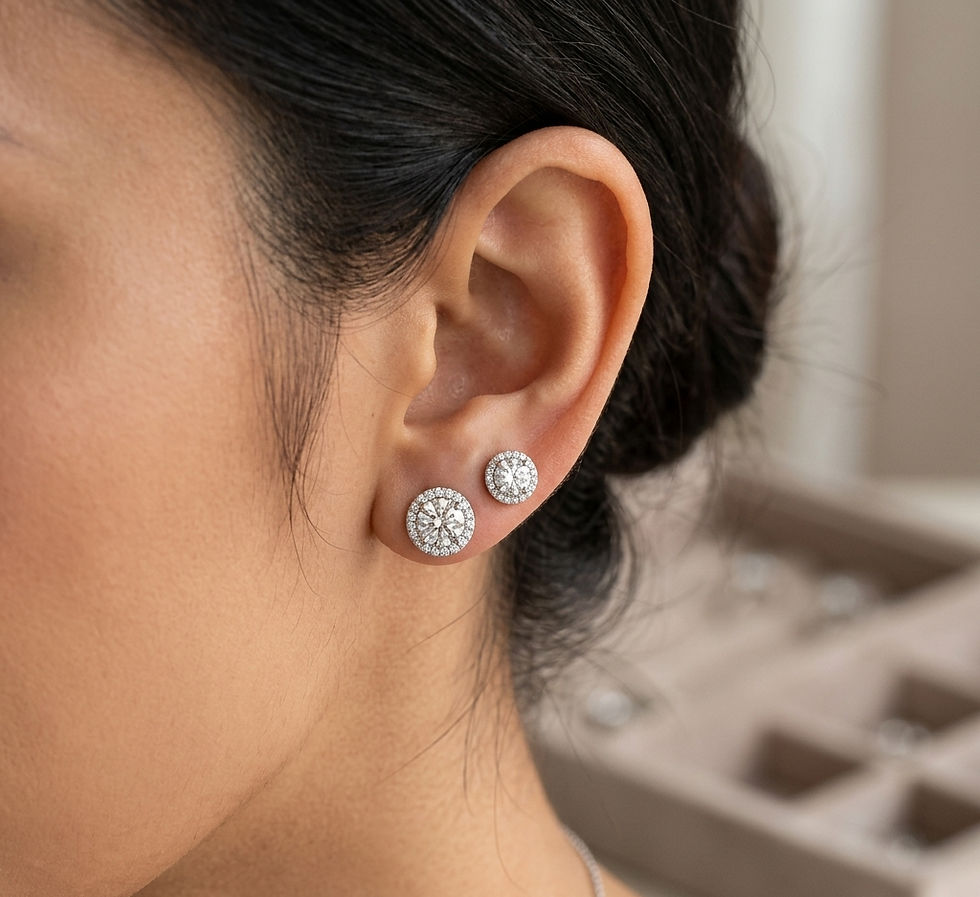 diamond stud earrings with halo