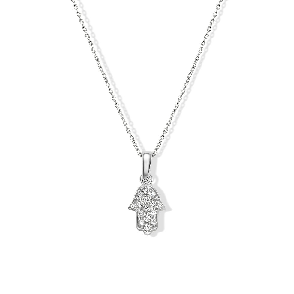 white gold and diamonds necklace