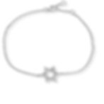 white gold and diamonds star of david design bracelet