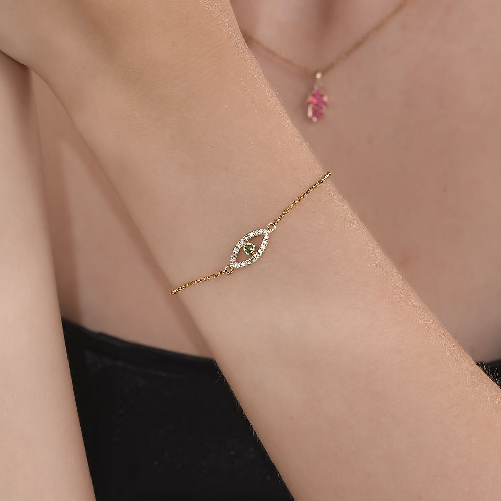 evil eye bracelet diamonds and gold