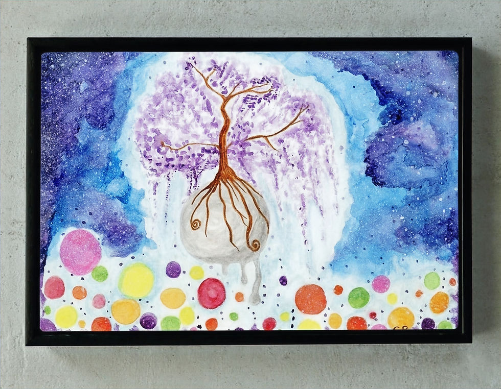 Thumbnail: Mercury's Purple Bonsai Tree (Floating Canvas)