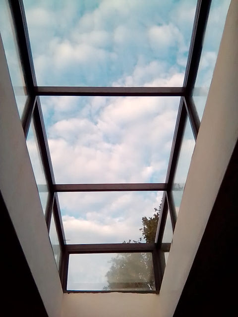 A black framed skylight manufactured and installed by Aluminium Windows Cape Town