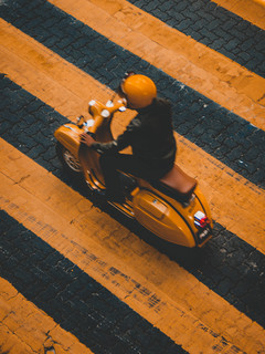 Man on Scooter