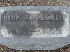 Headstone of Kirk Vanderlip at Fairview Cemetery in Madison, Ohio