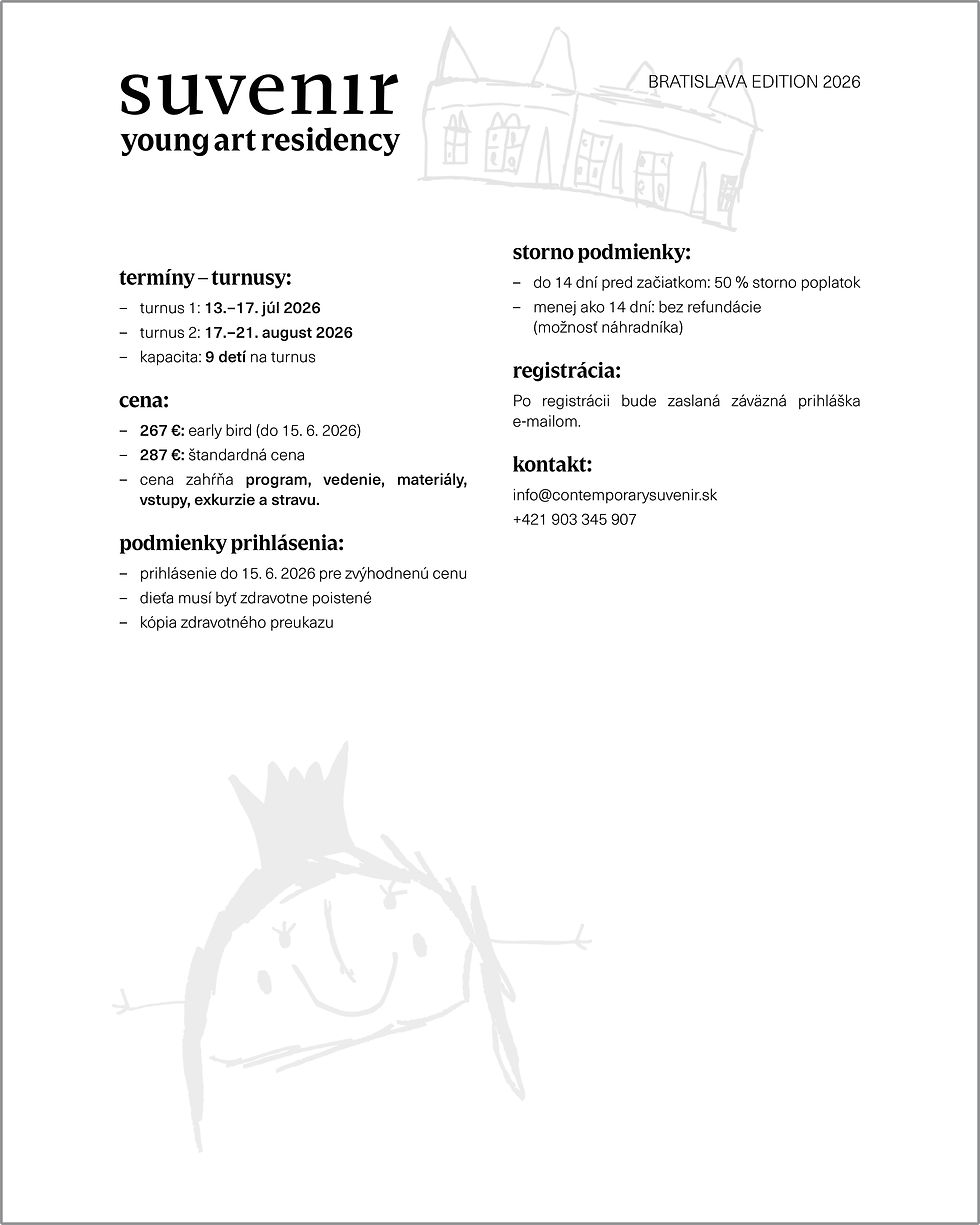 Miniatúra: suvenir YOUNG ART RESIDENCY 2026 (letný tábor pre deti)