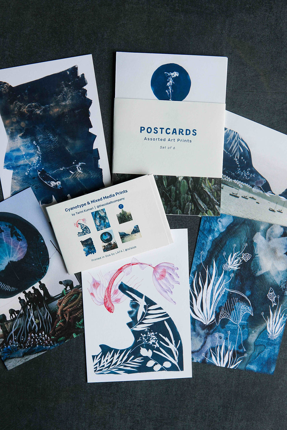 Thumbnail: Postcards | Set of 6 - Cyanotype Prints