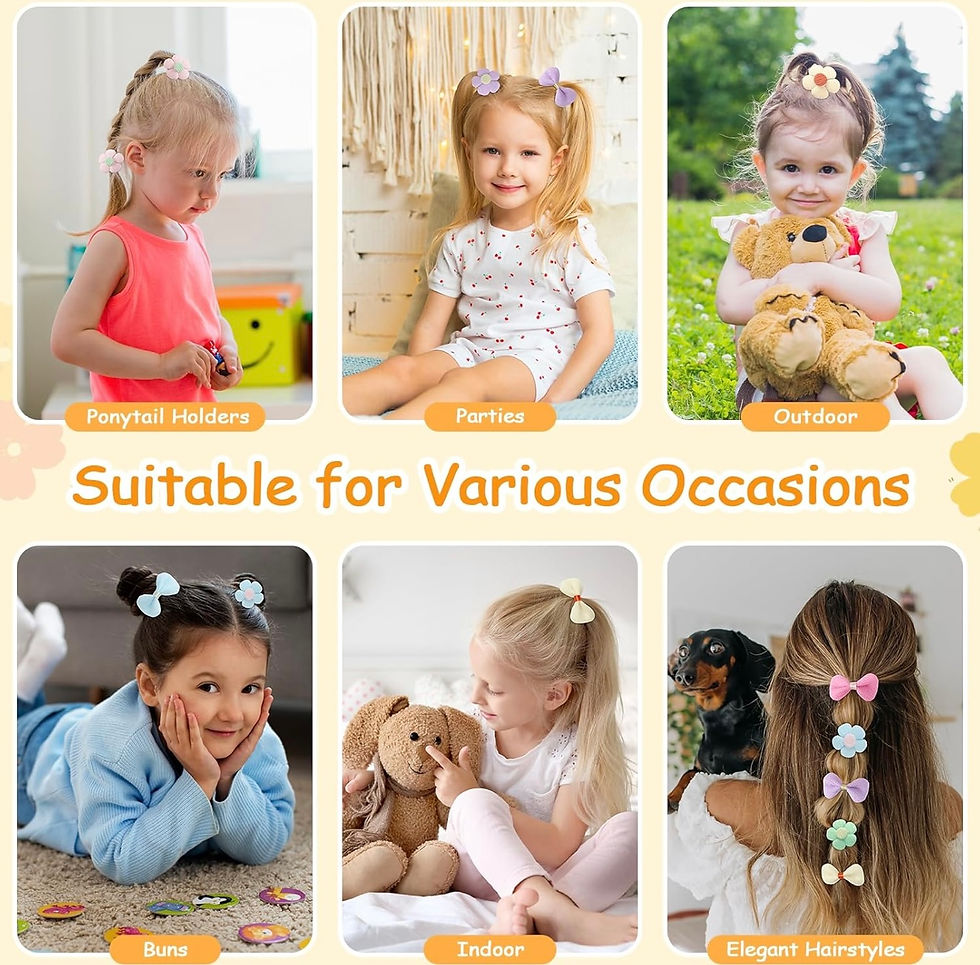 Thumbnail: 30Pcs Toddler Hair Ties, Baby Hair Ties for Girls, 