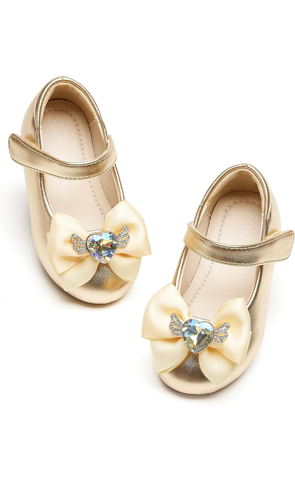 Thumbnail: Toddler Flower Girl Dress Shoes - Little Girl Ballet Flats Pearl Strap f