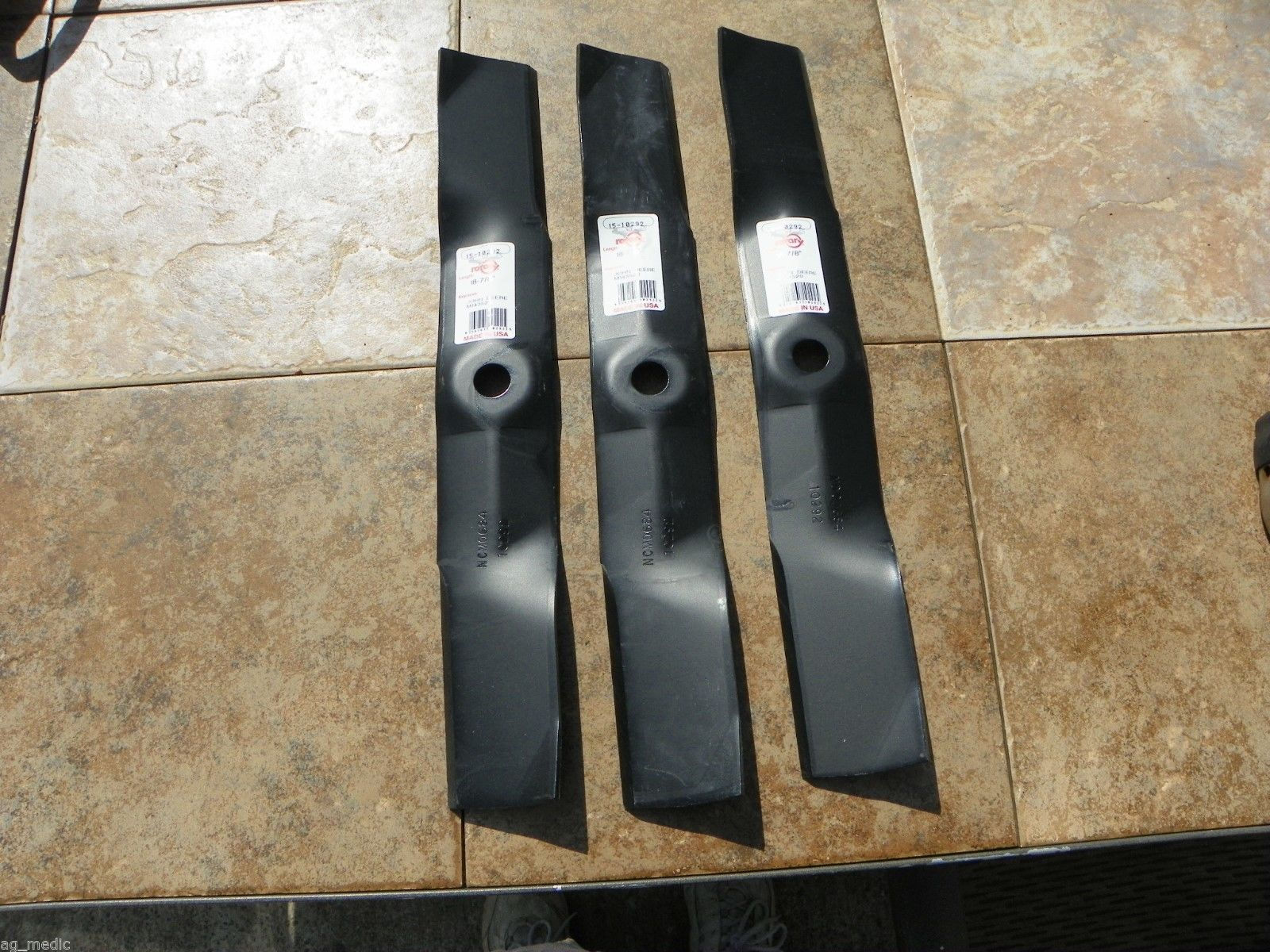 54" Cut John Deere Blades for X300 & X500 Series Code M143520 Set of 3 blades