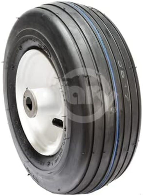 One Aftermarket Front Pneumatic Caster Wheel ASM 11x4.00x5 White Rib Tread Compa