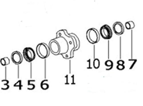 Thumbnail: 1" Bearing, Cup and Seal Kit for 191200 HD Rotary Cutter Cast Tail Wheel Hub