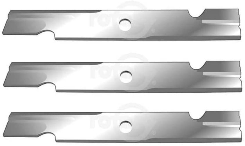 3 Pack Notched High-Lift Lawn Mower Blades Fits Toro 109-6873-03