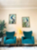 1st street lofts blue chair