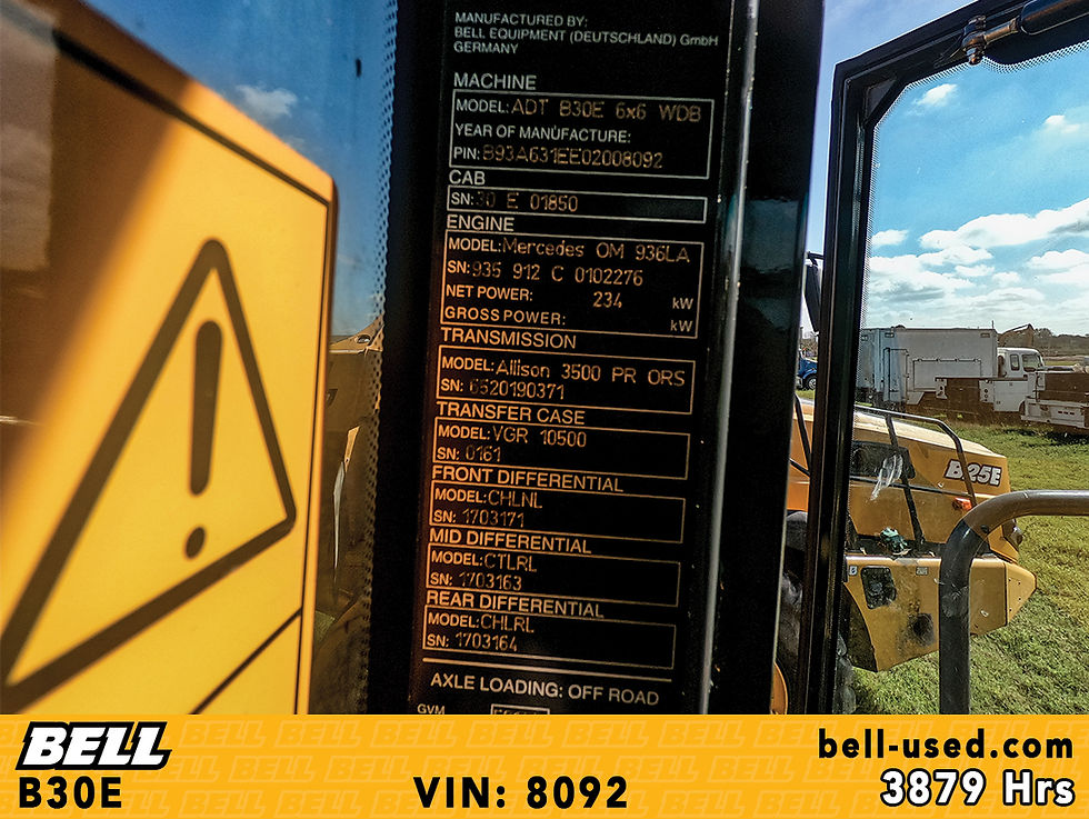 Thumbnail: used Bell dump truck B30E