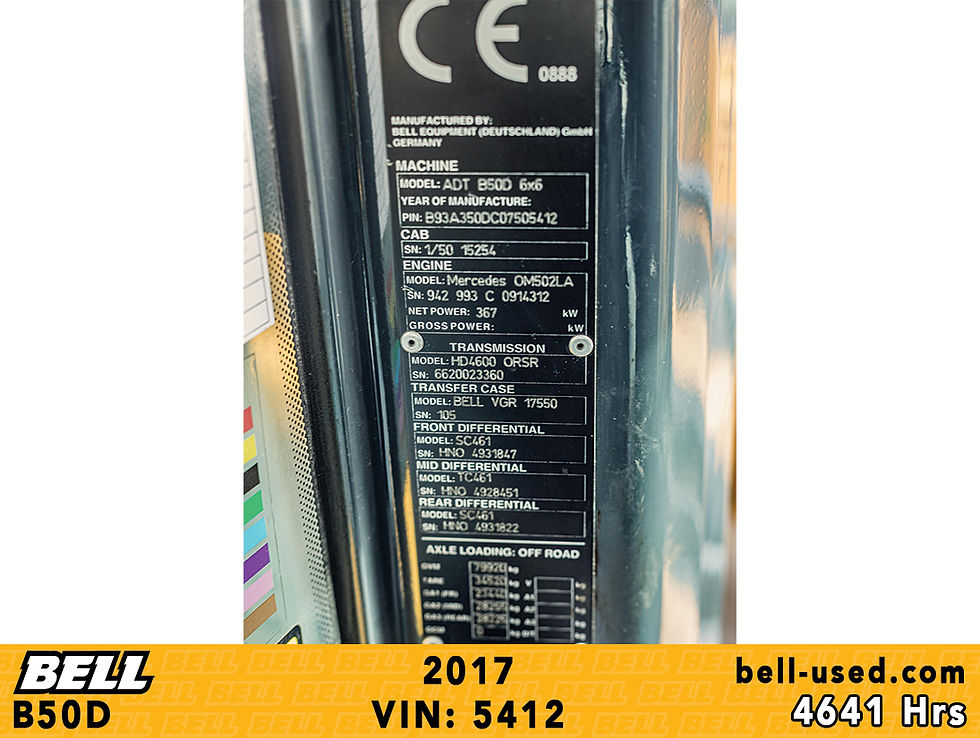 Thumbnail: used Bell dump truck B50D