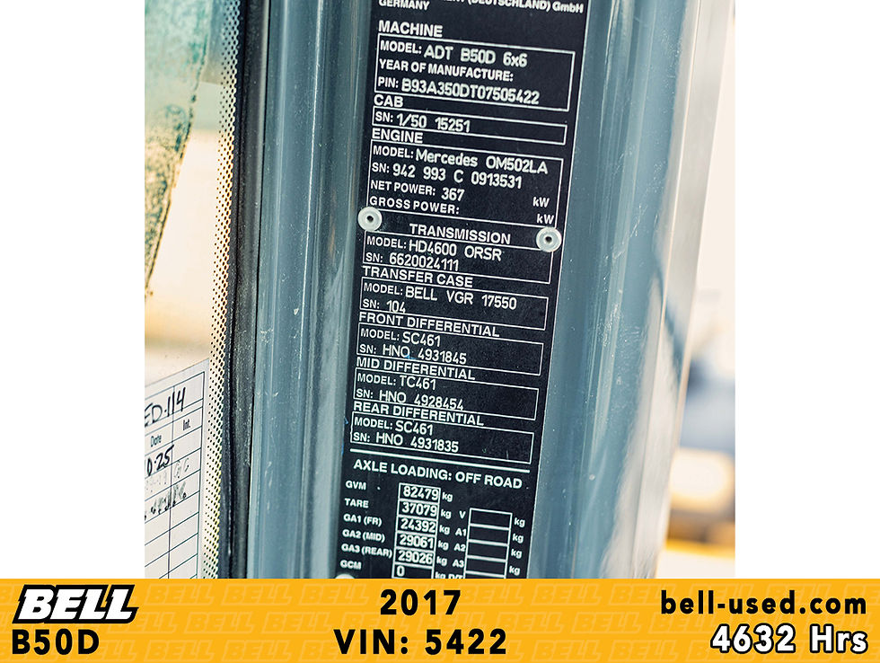 Thumbnail: used Bell dump truck B50D