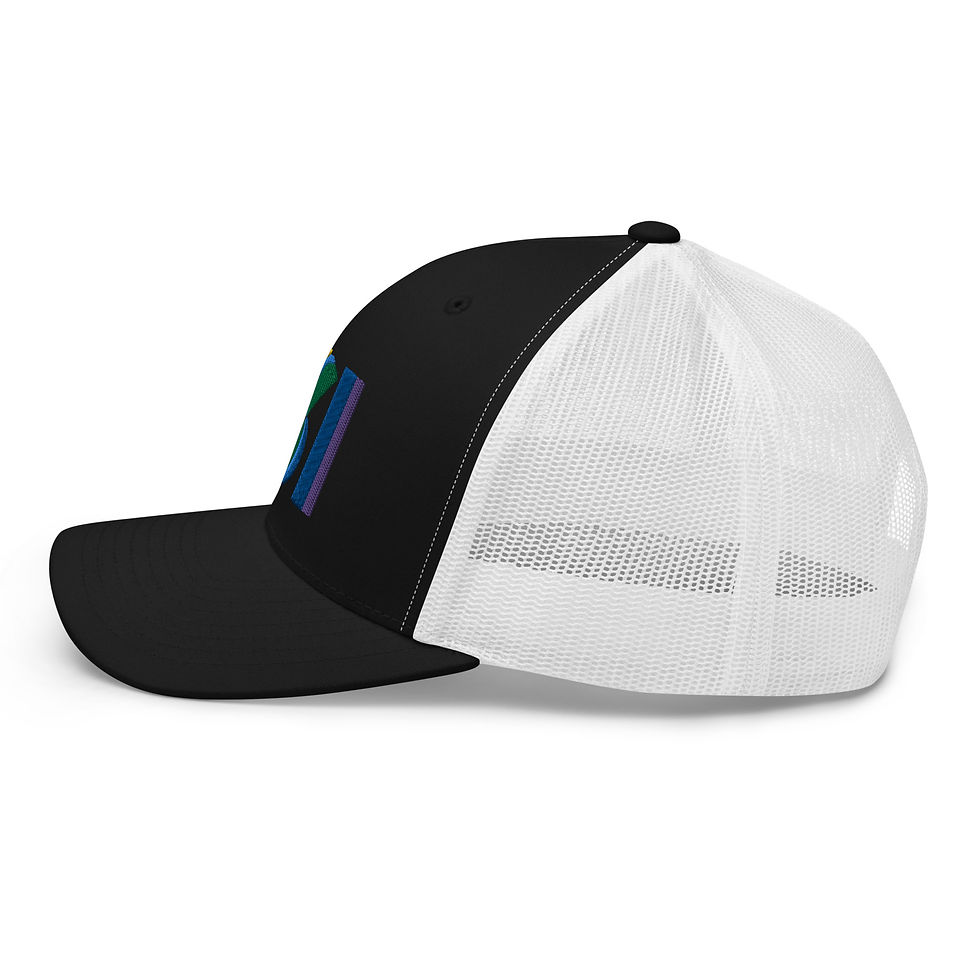Thumbnail: Adult Unisex Trucker Hat (Rainbow)