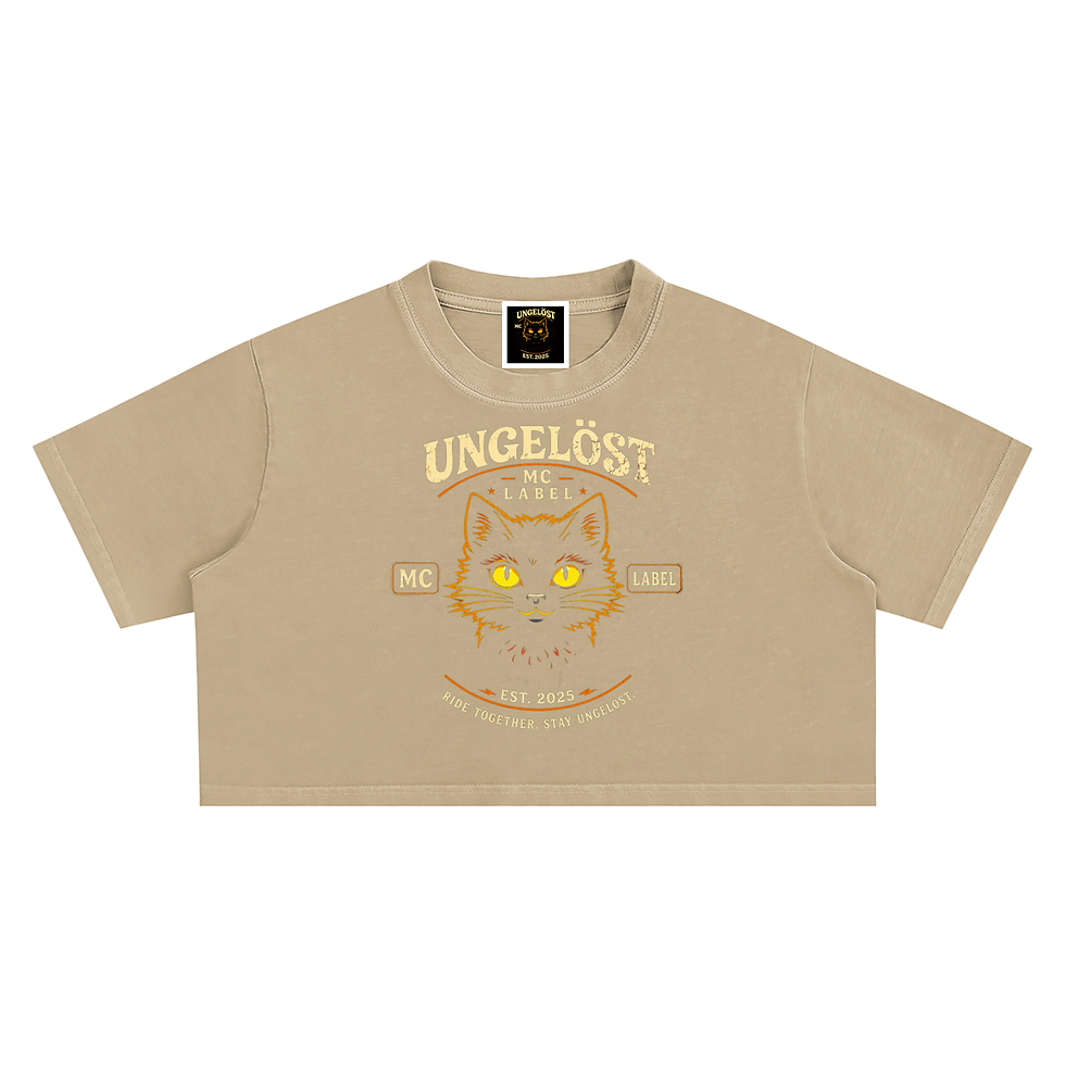 Thumbnail: Ungelöst MC – Women's Snow Washed Crop Top MC Label Collection